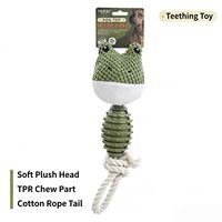 Juguete de Peluche Natural y Seguro de TPR para Perros, Resistente a Mordidas, Juguete Interactivo de Cuerda de Algodón para Masticar, para Perros Pequeños y Medianos