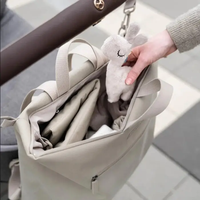 Vente en gros logo personnalisé grand sac à couches pliable pour bébé voyage pour maman sac à couches imperméable de luxe sac à dos avec station à langer