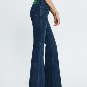 Jeans en denim pour femmes, personnalisés, de haute qualité, épais, délavés, à boutons, pour l'été, vente en gros - Product Image 4