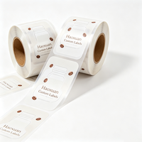 Étiquettes autocollantes transparentes en PET pour pots à café en verre Haoxuan OEM, imprimées à l'encre blanche, résistantes à l'eau, pour contenants transparents