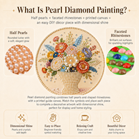 Collection de Noël KS Craft : Kit de Peinture Diamant 5D Écologique à Motifs de Dessins Animés, Formes Spéciales, Décoration DIY pour la Maison
