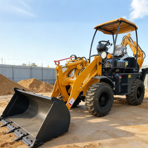 Pengiriman Gratis Backhoe <span class=keywords><strong>Mini</strong></span> Wheel Loader H-50 1.0ton Pemuat Sekop Depan Bersertifikat CE <span class=keywords><strong>Mini</strong></span> Digger Backhoe Loader - Product Image 1