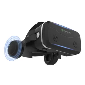 Eye-care helm kacamata VR bioskop 3D headset VR 3D dengan remote control dan headphone tersedia untuk ponsel