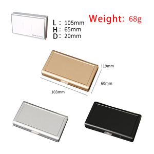 Erliao bền chống nghiền kim loại mỏng trường hợp thuốc lá-xách tay, đ<span class=keywords><strong>a</strong></span> màu (Bạc/Vàng/Đen) để lưu trữ an toàn - Product Image 2