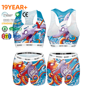 Ropa interior deportiva vibrante sin costuras con estampado de animales (tiburón, pulpo, leopardo) y temática de monstruos, de cintura alta, con alto soporte, para entrenamiento y fitness - Product Image 2