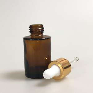 Wholesale Luxury 50ml Transparent <b>Amber</b> Glass Essential Oil Dropper <b>Bottles</b> with Screen Printing OEM/ODM - Product Image 4