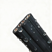 2,5mm 4mm 6mm 3-Adrig 4-Adrig Kupfer Flexibles Gummi-Mantelkabel IP54 Wasserdichtes Flachkabel für Tauchpumpen 4x10mm 4x16mm Mobil