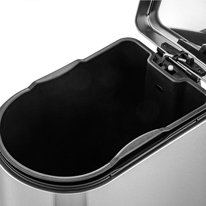 Bidone a pedale rettangolare a chiusura morbida 12L <span class=keywords><strong>pattumiera</strong></span> in acciaio inossidabile <span class=keywords><strong>pattumiera</strong></span> da <span class=keywords><strong>bagno</strong></span> per la casa - Product Image 3