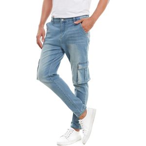 กางเกงยีนส์ขาตรงวินเทจของผู้ชาย2025ขาเรียวทรงสกินนี่ขาดเข้ารูปขาดสีคล้ำ - Product Image 6