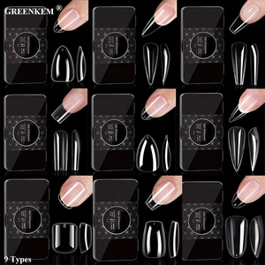 Caja negra, Etiqueta Privada, extensión <span class=keywords><strong>de</strong></span> puntas <span class=keywords><strong>de</strong></span> uñas postizas acrílicas, cubierta completa <span class=keywords><strong>de</strong></span> almendra cuadrada, puntas <span class=keywords><strong>de</strong></span> uñas <span class=keywords><strong>de</strong></span> <span class=keywords><strong>Gel</strong></span> suave transparentes finas - Product Image 6