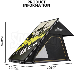 เต็นท์หลังคารถแบบแข็ง Soar Lightweight 49 กก. 8 ซม. บางเฉียบ รูปทรงสามเหลี่ยม สำหรับทุกฤดู แบบสองชั้น เปิดอัตโนมัติรวดเร็ว - Product Image 4