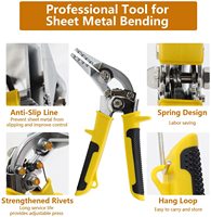 Herramienta para Láminas Metálicas, Selladora Manual de 3 Pulgadas, Dobladora de Láminas Metálicas para Aplanar Metal