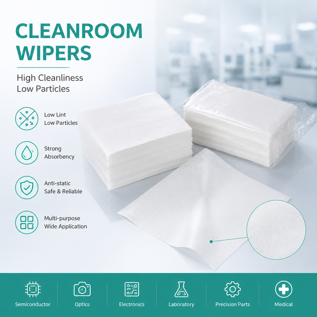Industrial Grade Lint Free Square Wiping Paper Cleanroom Tissue for Medical & Clean Areas