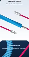 Câble de données Spring 6A PD66W, câble de charge super rapide double type-C pour accessoires iPhone et Android