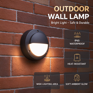 Lampe murale extérieure LED multi-styles SENZHAO, IP65 étanche, finition noire, moderne, pour jardin, porche, extérieur, décoration murale - Product Image 1