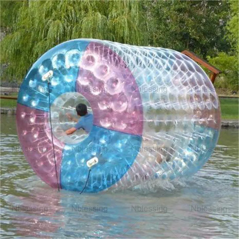 PVC TPU Customized Inflatable Water Walking Roller zorbing Ball on water for Children and Adults