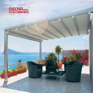 Toldo de <span class=keywords><strong>lona</strong></span> retráctil, techo de Pvc deslizante, impermeable, protección Uv, jardín, <span class=keywords><strong>patio</strong></span>, cubierta, toldo retráctil - Product Image 1