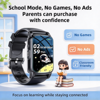 Jam Tangan Pintar Anak S5 GPS Tracker Tahan Air Sehari-hari Tali Silikon Lembut Mode Sekolah Smartwatch Anak untuk Remaja