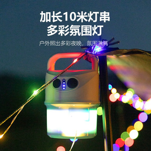 Lámpara de Camping LED con Cadena de Luces Panda, Carga Tipo C, Iluminación Portátil para Tiendas de Campaña al Aire Libre - Product Image 4