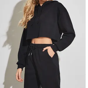 Limited-time Spring And Autumn New Slimming Promotion Thick Cropped Hoodie Sexy Crop Top Fashionable Custom Women Hoodie