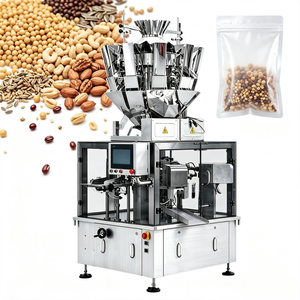 Machines d'emballage multifonctionnelles automatiques pour granulés et noix, avec peseuse multi-têtes pour sachets stand-up et doypack préformés - Product Image 1