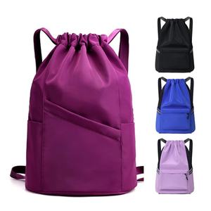 Sac à dos unisexe léger en nylon de luxe avec cordon de serrage, personnalisable avec logo d'entreprise, idéal pour le fitness et les activités de plein air - Product Image 1