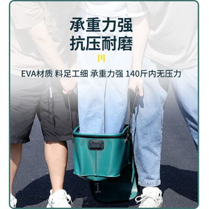 Seau de pêche pliable en EVA épaissi, portable, étanche, pour poissons vivants, avec <span class=keywords><strong>trou</strong></span> pour pompe à oxygène - Product Image 5