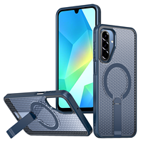 Étui magnétique respirant à dissipation thermique avec support dissimulé pour Samsung Galaxy A18 A17 A16 4G 5G – Coque arrière tendance
