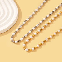 Colliers ras du cou tendance pour femmes en acier inoxydable plaqué or 18 carats, personnalisés en gros, avec perles de bambou