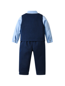 Abbigliamento per Bambini all'Ingrosso: Completo da Gentiluomo per Bambino con Camicia, Papillon e Gilet, Outfit Formale per Matrimonio - Product Image 3
