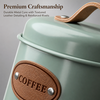 Organisateur de cuisine moderne pour garde-manger, rangement de comptoir pour café, thé et sucre, boîtes en métal