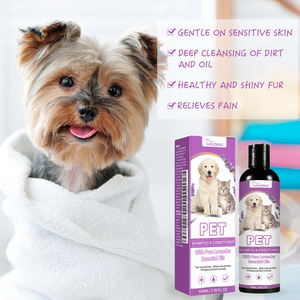 Shampooing et après-<span class=keywords><strong>shampoing</strong></span> pour animaux de compagnie à l'huile essentielle de lavande, nettoyage en profondeur doux pour chiens et chats, soulage les démangeaisons, fourrure saine et brillante - Product Image 6