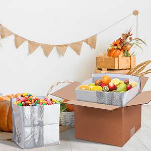 Doublure isotherme en feuille d'aluminium DB 12 x 12 x 5,5 pouces, argentée, pour le stockage alimentaire thermique dans les boîtes USPS - Product Image 6