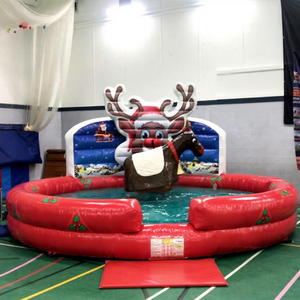 Vente en gros de jeux de rodéo avec taureau mécanique gonflable, matelas pneumatique inclus, pour fêtes en plein air - Product Image 1