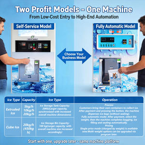 เครื่องทำน้ำแข็งอัตโนมัติเชิงพาณิชย์สำหรับใช้งานกลางแจ้ง บริการตนเอง เหมาะสำหรับปั๊มน้ำมันและร้านสะดวกซื้อ - Product Image 5