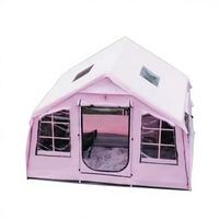 Tente de Glamping Gonflable Rose de Luxe Personnalisée OEM en Gros - Imperméable, Facile à Monter, Pliable, Portable, Fournisseur d'Usine pour l'Extérieur