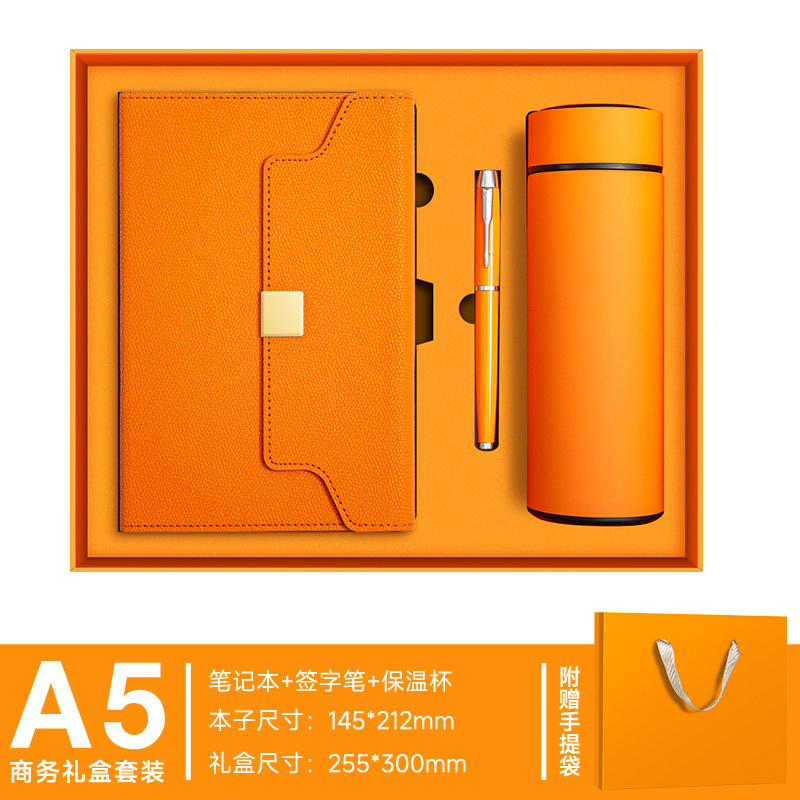 Termo vital naranja 350ml+bolígrafo