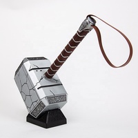 Marteau de Thor Argenté avec Lumière LED, Jouet de Collection, Présentoir, Cadeau, Vente en Gros