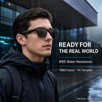 Nouvelles lunettes caméra IA 8MP 1080P avec contrôle tactile, monture TR90, étanches IPX5, câble de charge, batterie 300mAh, détection de portabilité IA