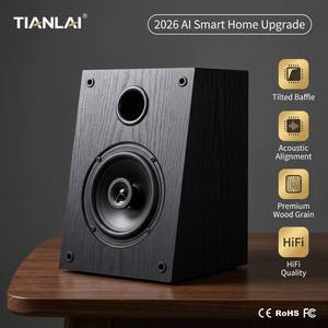 Enceinte d'étagère Tianlai <span class=keywords><strong>TL</strong></span>-WX02 avec transducteur coaxial, moniteur audio stéréo Hi-Fi pour système home cinéma, enceinte de bureau - Product Image 1