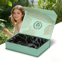 Boîtes cadeaux en carton écologiques haut de gamme avec logo personnalisé en relief, fermeture magnétique, doublure en EVA, boîtes à montres noires mystérieuses en peptide