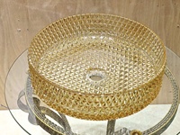 Lavabo en cristal ultra-luxueux Fanwin, lavabo de salle de bain, vente chaude aux États-Unis et à Dubaï, Arabie Saoudite