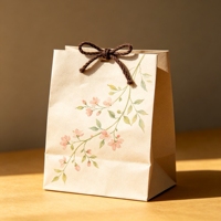 Sacs de courses en papier kraft biodégradables écologiques faits à la main avec impression offset |   Emballage cadeau personnalisé pour les fêtes, personnalisable