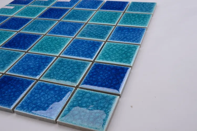 decorative mexican discount blue and green 6x6 porcelain pool tile