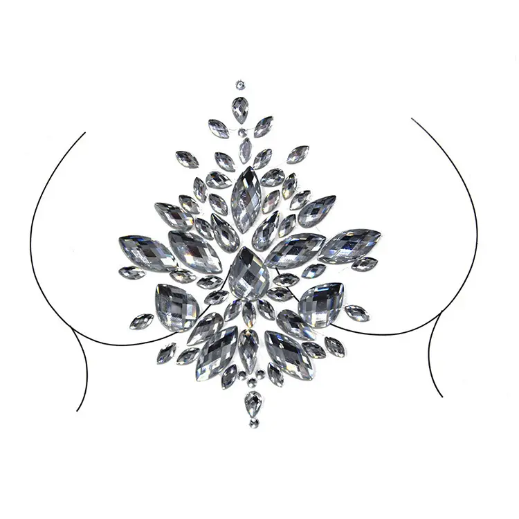 Glowing Glitter Nipple cover Diamond Breast Shiny Tattoo Sticker,Bra Accessories Jewels Body Art Rhinestones
