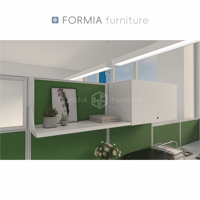 Ensemble de mobilier de bureau modulaire moderne, cadre de bureau, postes de travail, bureau pour 2 personnes, cloison
