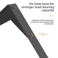 Support triangulaire flottant pour comptoir de bureau, étagère murale suspendue, support de charge anodisé pour évier sous-évier