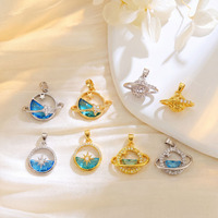 Accessoires esthétiques Resoul, breloques célestes, pendentif en zircon plaqué or, breloque étoile, fournitures pour la création de bijoux