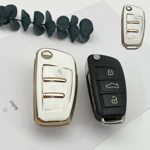 DM Vente flash Accessoires de voiture en TPU Étui pour <span class=keywords><strong>clé</strong></span> de voiture pour <span class=keywords><strong>Audi</strong></span> <span class=keywords><strong>A1</strong></span> A3 A4 A6 Q3 Q7 TT <span class=keywords><strong>Coque</strong></span> de <span class=keywords><strong>clé</strong></span> de voiture - Product Image 4