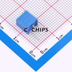 Resistencia Ajustable/Potenciómetro 3266W-202-LF, Componente de Orificio Pasante (THT)-3P, 6.8x4.7mm, Resistencia de 2kOhm, 10%, 500mW, 250ppm ℃ - Product Image 1